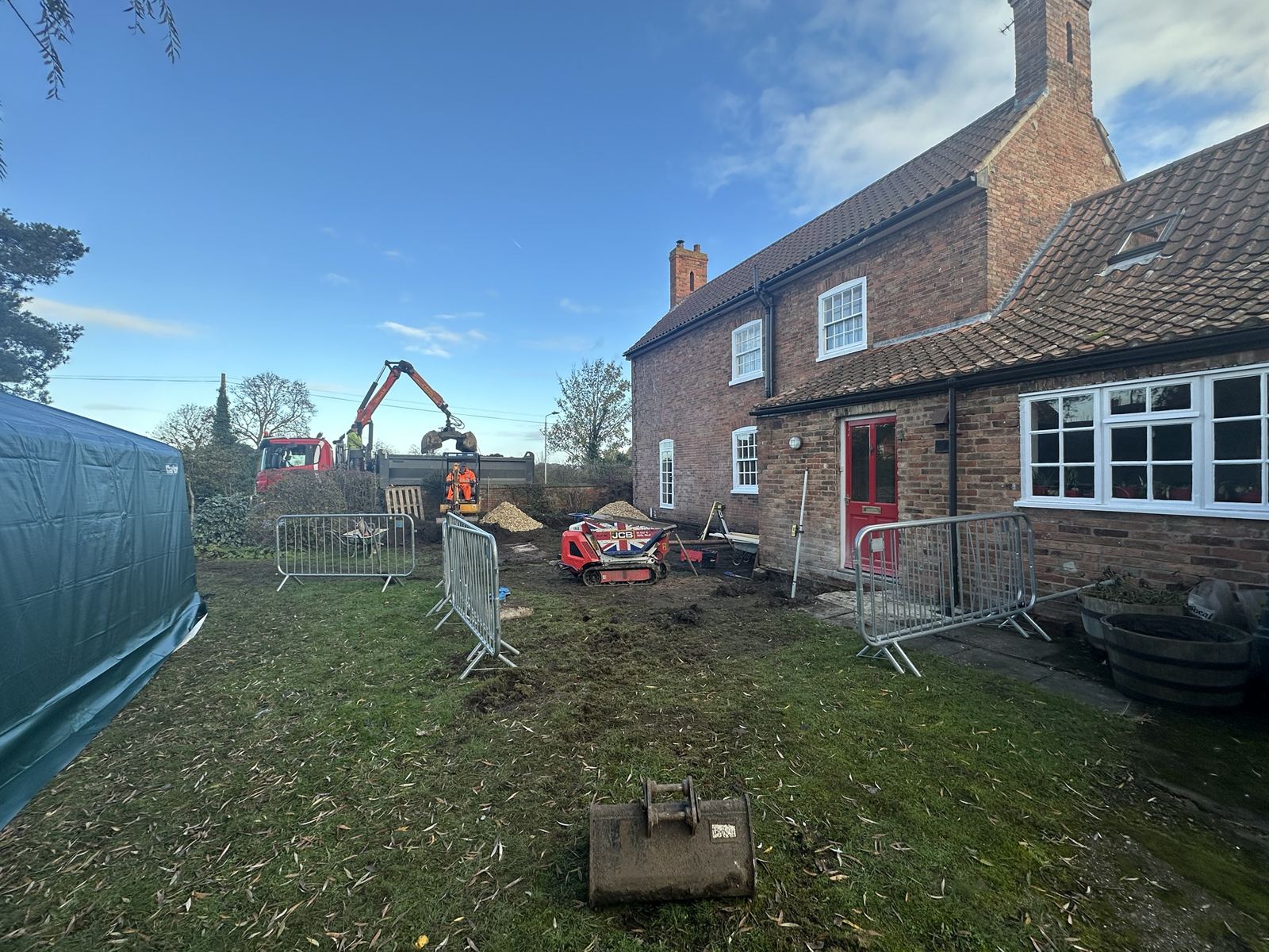 Before — site set up in December